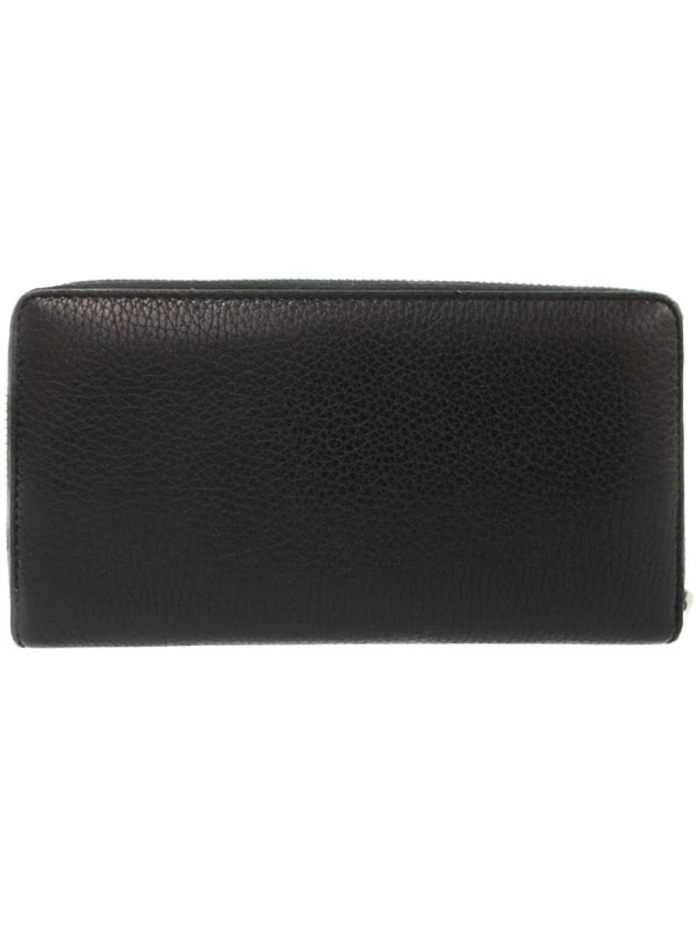 Gucci Long Zip Round Leather Wallet Zipper Around Black